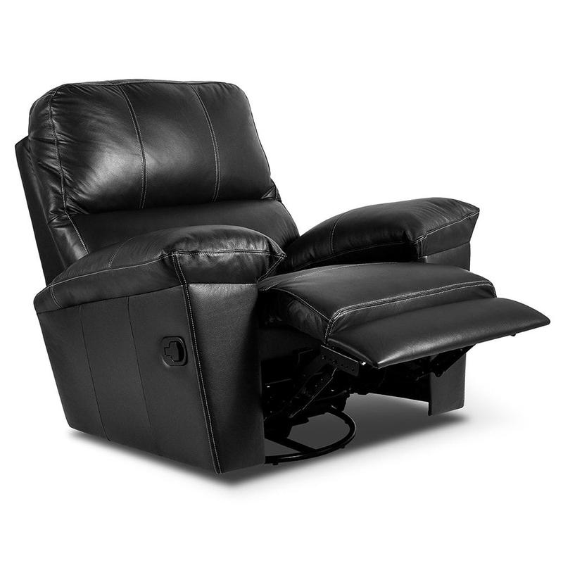 Poltrona do Papai Reclinável Retrátil Félix L07 Couro Preto